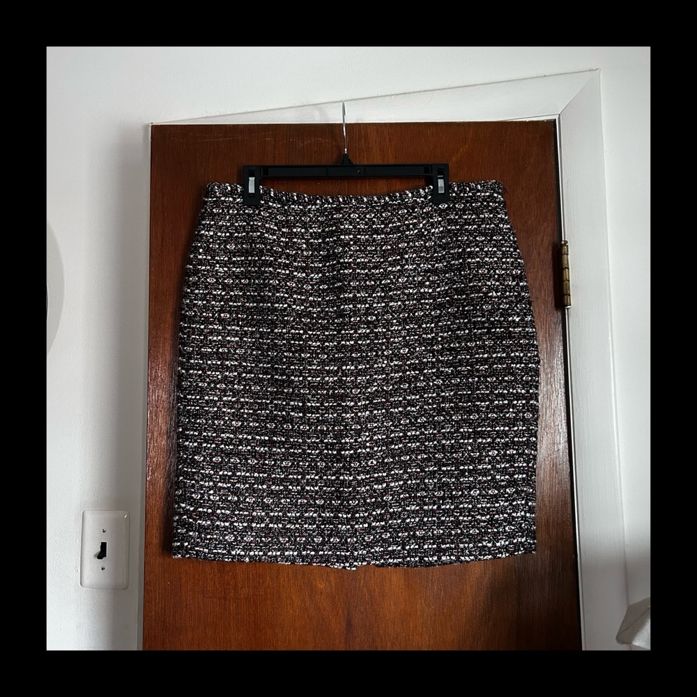 Calvin Klein Sequin Tweed Pencil Skirt